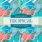 Tropical Splatter Digital Paper DP6737 - Digital Paper Shop