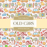 Old Cars Digital Paper DP7016 - Digital Paper Shop