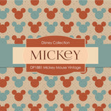 Mickey Mouse Vintage Digital Paper DP1881 - Digital Paper Shop