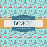 Doodle Beach Digital Paper DP7078 - Digital Paper Shop