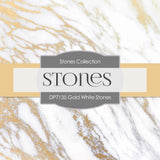 Gold White Stones Digital Paper DP7135 - Digital Paper Shop