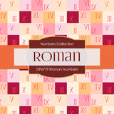Roman Numbers Digital Paper DP6779 - Digital Paper Shop