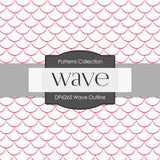 Wave Outline Digital Paper DP6265A - Digital Paper Shop