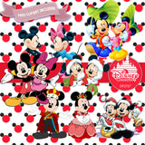 Mickey Couple Digital Paper DP2727 - Digital Paper Shop - 4