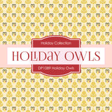 Holiday Owls Digital Paper DP1089 - Digital Paper Shop