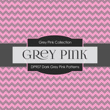 Dark Grey Pink Patterns Digital Paper DP907 - Digital Paper Shop - 2