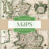 Old World Maps Digital Paper DP2003 - Digital Paper Shop
