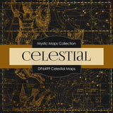 Celestial Maps Digital Paper DP6499 - Digital Paper Shop