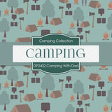 Camping With Dad Digital Paper DP2402 - Digital Paper Shop