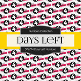 Days Left Numbers Digital Paper DP6774 - Digital Paper Shop