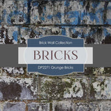 Grunge Bricks Digital Paper DP2271 - Digital Paper Shop