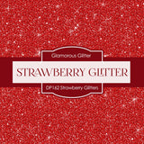 Strawberry Glitters Digital Paper DP162 - Digital Paper Shop
