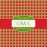 Christmas Owl Digital Paper DP5000 - Digital Paper Shop