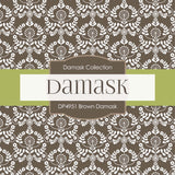 Brown Damask Digital Paper DP4951 - Digital Paper Shop