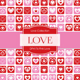 Pink Love Digital Paper DP4176 - Digital Paper Shop