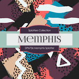 Memphis Splatter Digital Paper DP6736 - Digital Paper Shop