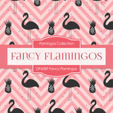 Fancy Flamingos Digital Paper DP6089A - Digital Paper Shop