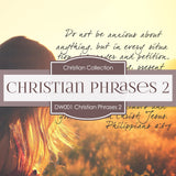 Christian Phrases 2 Digital Paper DW001 - Digital Paper Shop