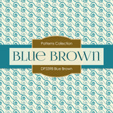 Blue Brown Digital Paper DP3398 - Digital Paper Shop