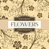 Vintage Floral Digital Paper DP508 - Digital Paper Shop