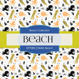 Childish Beach Digital Paper DP7083 - Digital Paper Shop