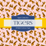 Cartoon Tiger Digital Paper DP6862 - Digital Paper Shop