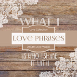 Love Phrases Digital Paper DW009 - Digital Paper Shop