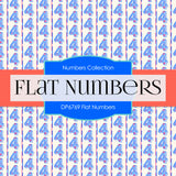 Flat Numbers Digital Paper DP6769 - Digital Paper Shop