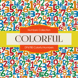 Colorful Numbers Digital Paper DP6780 - Digital Paper Shop