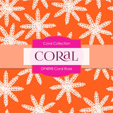 Coral Rose Digital Paper DP4898 - Digital Paper Shop