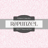 Rapunzel Text Digital Paper DP6177A - Digital Paper Shop