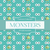 Monsters Digital Paper DP1030 - Digital Paper Shop