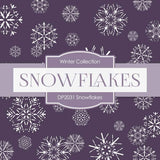 Snowflakes Digital Paper DP2031 - Digital Paper Shop