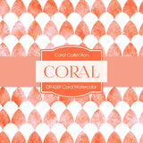 Coral Watercolor Digital Paper DP4269 - Digital Paper Shop