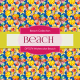 Watercolor Beach Digital Paper DP7074 - Digital Paper Shop