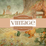 Vintage Winnie The Pooh Digital Paper DP1945 - Digital Paper Shop