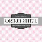 Ornamental Outline Digital Paper DP6298A - Digital Paper Shop