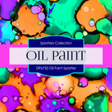 Oil Paint Splatter Digital Paper DP6750 - Digital Paper Shop