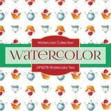 Watercolor Tea Digital Paper DP6078 - Digital Paper Shop - 2