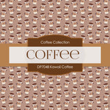 Kawaii Coffee Digital Paper DP7048 - Digital Paper Shop