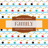 Hedgehog Family Digital Paper DP6694 - Digital Paper Shop