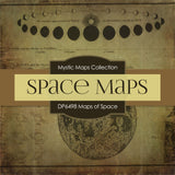 Maps of Space Digital Paper DP6498 - Digital Paper Shop