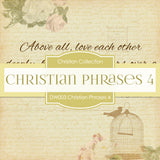 Christian Phrases 4 Digital Paper DW003 - Digital Paper Shop