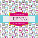 Hippo Heads Digital Paper DP6852 - Digital Paper Shop