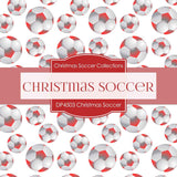 Christmas Soccer Digital Paper DP4503 - Digital Paper Shop