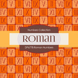 Roman Numbers Digital Paper DP6778 - Digital Paper Shop