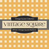 Vintage Square Rainbow Digital Paper DP4161 - Digital Paper Shop