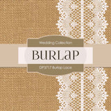 Burlap Lace Digital Paper DP3717 - Digital Paper Shop
