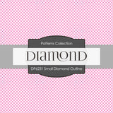 Small Diamond Outline Digital Paper DP6231B - Digital Paper Shop