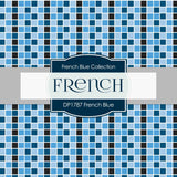 French Blue Digital Paper DP1787 - Digital Paper Shop